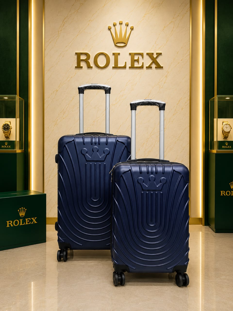 2 PC ROLEX BLEU MARINE