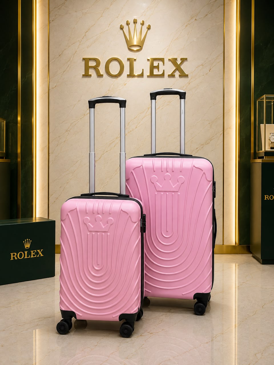 2 PC ROLEX ROSE